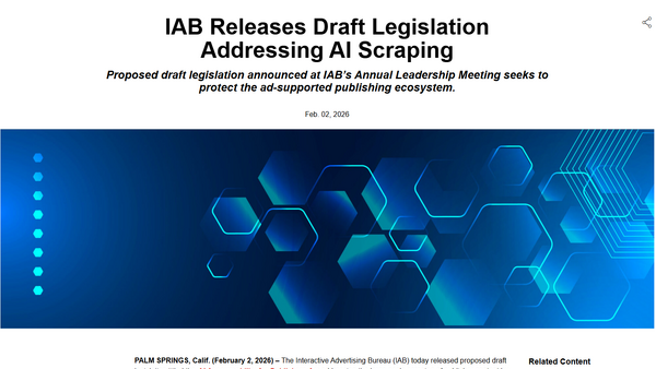 米広告業界団体IAB、AI企業によるコンテンツ無断利用に対抗する連邦法案を提示 画像