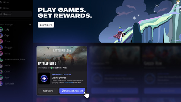 Discord、成果報酬型広告「Play Quest+」発表 EA『Battlefield 6』で初展開、ゲーム内行動に応じ報酬付与 画像