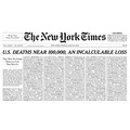 ニューヨーク・タイムズ、新型コロナウイルスによる死者1000名のリストを日曜版の一面全面に掲載・・・その背景は?