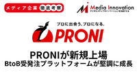 BtoB受発注プラットフォームPRONIが新規上場、営業力とコンサル力で堅調に成長中【メディア企業徹底考察 #291】