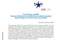 欧州パブリッシャー評議会、GoogleのAI機能を巡りEU競争法違反を正式申立て―独占的な地位でクロールを強行
