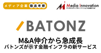 M&A仲介プラットフォームバトンズが新規上場、M&A仲介から金融インフラサービスで急成長【メディア企業徹底考察 #309】