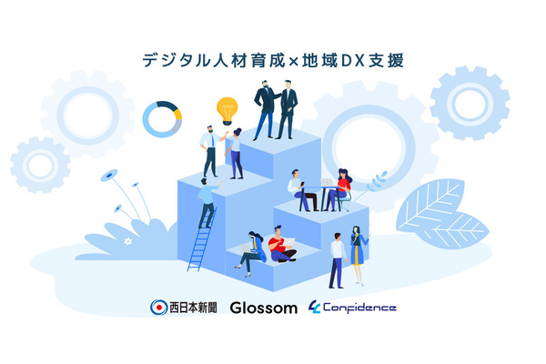 西日本新聞社、地域DX支援事業に向けGlossom、コンフィデンスと業務提携 画像