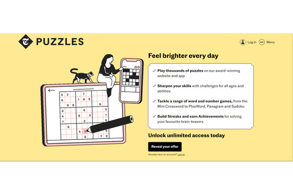 英テレグラフもパズルが好調、「Telegraph Puzzles」1年で5万人が有料登録 画像