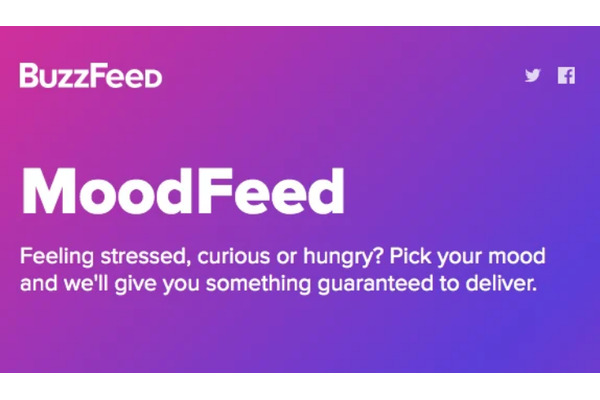 BuzzFeedが、気分に合わせた記事を提供する「MoodFeed」を発表 画像