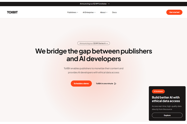 AI企業とパブリッシャーを結びつけるプラットフォーム「TollBit」が2400万ドルを調達 画像