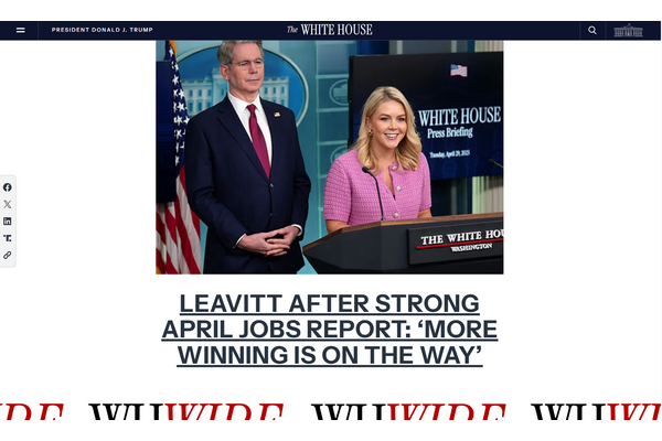 トランプ政権、独自ニュースサイト「White House Wire」開設