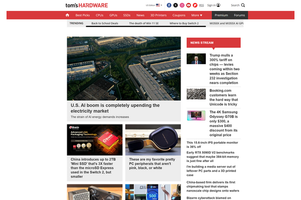 英Future、テックメディア「Tom's Hardware」で有料会員制を実験中