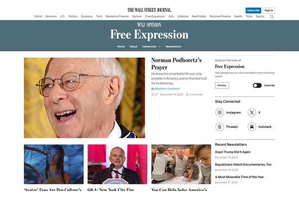 「ウォール・ストリート・ジャーナル」オピニオン欄を強化、サブスタックでも有料配信