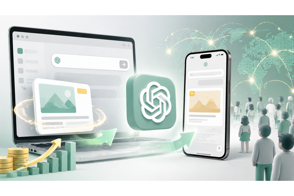 OpenAIがChatGPTの未ログインユーザーへ広告表示を拡大、最低出稿額も20万ドルから5万ドルに引き下げ 画像