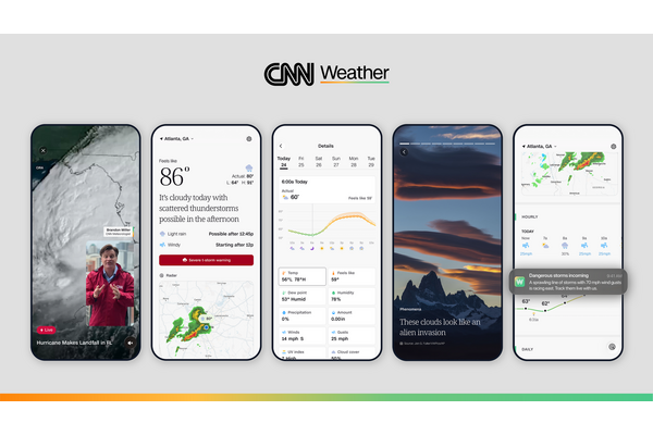 CNN、初の単独ライフスタイル製品として天気アプリ「CNN Weather」を公開――ケーブル離れの中で消費者直結戦略を加速