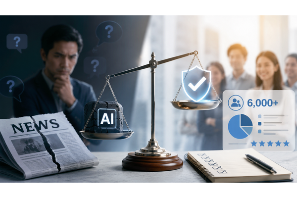 AI開示で信頼は下がる？ Trusting Newsの調査が突きつけるジレンマと6,000人超の回答が示す処方箋