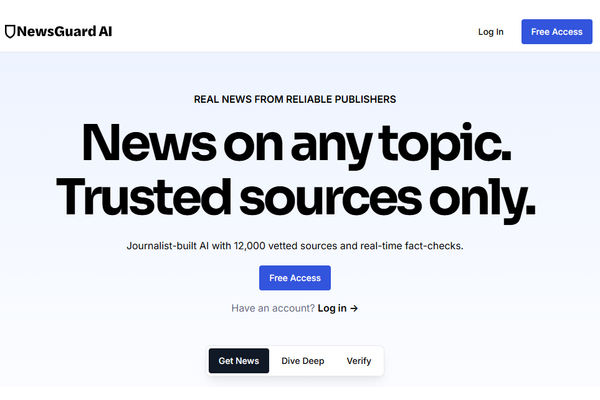 NewsGuardが信頼済みニュース限定のAIチャットボット「NewsGuard AI」を公開、出版社と50:50で収益分配へ