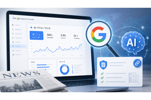 Google Search Consoleに生成AIパフォーマンスレポートが拡大展開、ニュース購読リンクには新ポリシーも 画像