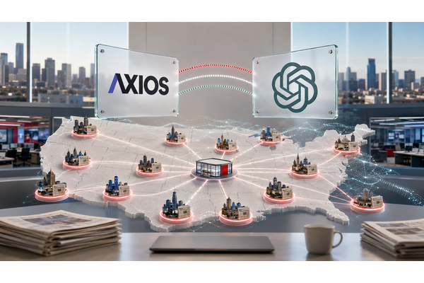 Axios、OpenAIとの3年契約でローカルニュース13本を立ち上げへ 購読者200万人超も黒字化は道半ば