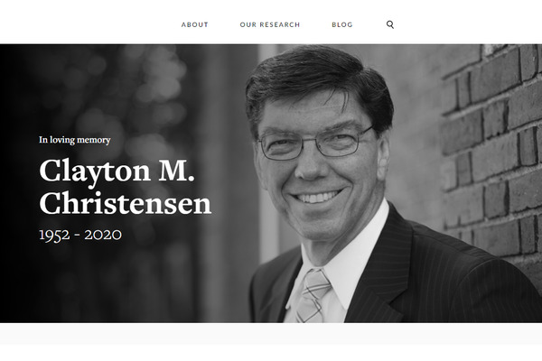 「イノベーションのジレンマ」を提唱したClayton Christensen 氏が67歳で亡くなる 画像