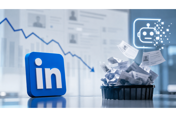 LinkedIn、「AIスロップらしい」報告ボタンの利用が100万回超え　閲覧数は4割減少