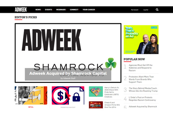 アドウィーク(Adweek)をPEファンドが買収、広告業界メディアとイベント運営 画像