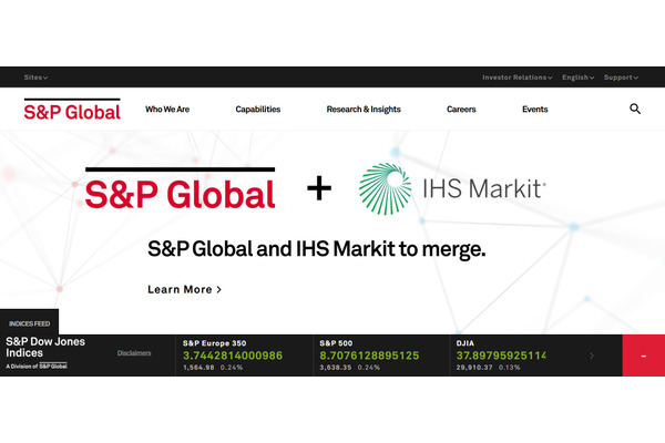 金融情報サービス大手のS&PがIHS Markitを約4兆円で買収 画像