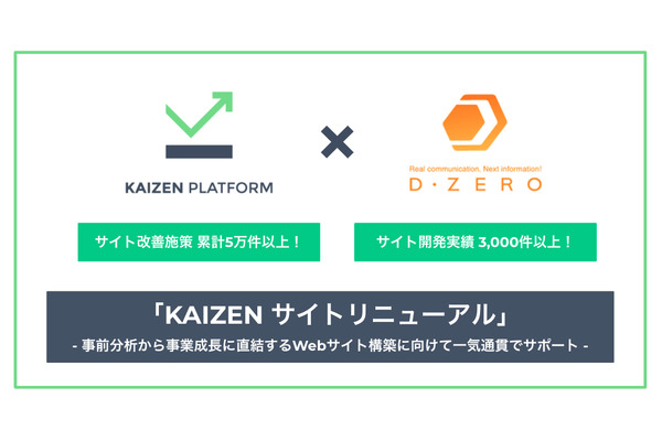 Kaizen Platform、Webサイトの課題分析から開発・運用まで支援する「KAIZEN サイトリニューアル」を提供開始 画像
