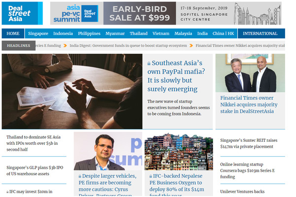 日経新聞社がシンガポールの新興メディアを買収・・・アジアのスタートアップに関する報道の充実へ